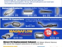 Parts and Accessories CATALYTIC CONVERTERS, MUFFLERS, BRAKES, FLEXES AND MORE