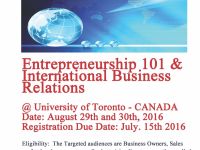 General Services Entrepreneurship 101 & Intl Business Relations Workshop