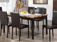 Furniture FREE DELIVERY MARBLE TOP 5 OR 7 Pcs DINING SET/METAL FRAME