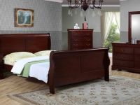 Furniture 8 PCS SLEIGHT BED BEDROOM SET SOLID WOOD-BRAND NEW FREE DELI