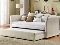 Furniture BRAND NEW BEAUTIFUL LEATHER DAY BED/SOFA WITH TRUNDLE ON SAL