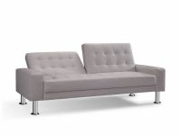 Furniture FREE DELIVERY ON NEW LEATHER CLICK CLACK SOFA BED WITH ARM R