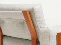 Furniture Settee in laminated teak and wool upholstery (1975) by Norwegian